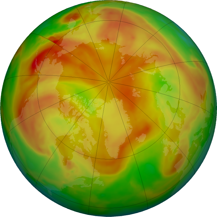 Arctic ozone map for 18 May 2024